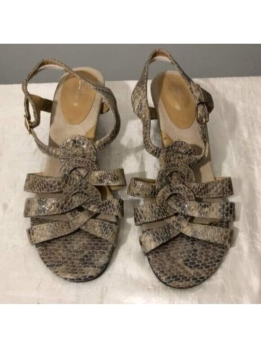 Snake Skin Sling Back Heels Sz 10 BUNDLE & SAVE 30%